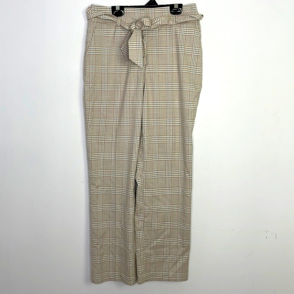 NWOT Joie plaid high waisted straight legs trousers - Picture 1 of 8